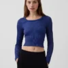 GapFit Κροπ τοπ χωρίς ραφές με ραβδώσεις