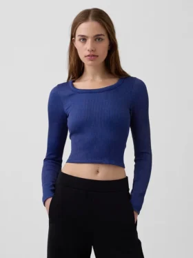 GapFit Κροπ τοπ χωρίς ραφές με ραβδώσεις