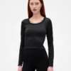 GapFit Κροπ τοπ χωρίς ραφές με ραβδώσεις