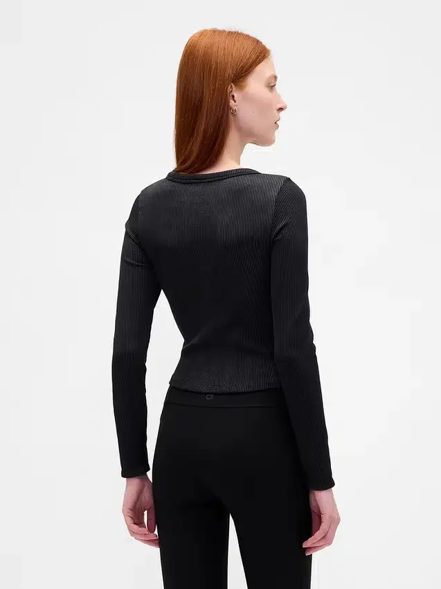 GapFit Κροπ τοπ χωρίς ραφές με ραβδώσεις