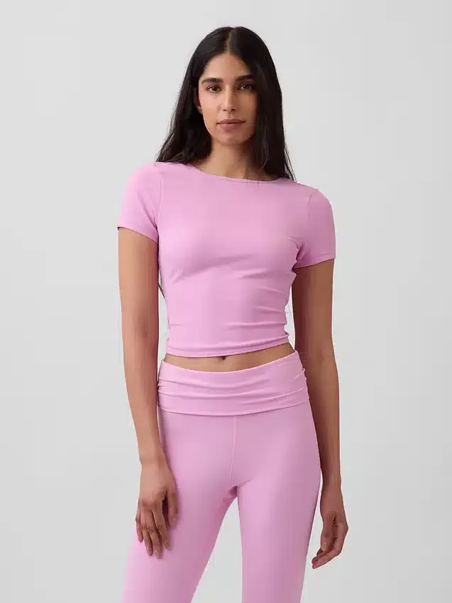 GapFit Smooth Αναστρέψιμο Κροπ Τοπ με Περιτύλιξη