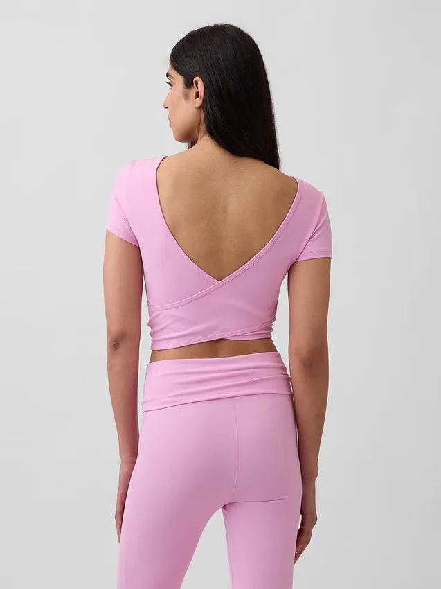 GapFit Smooth Αναστρέψιμο Κροπ Τοπ με Περιτύλιξη