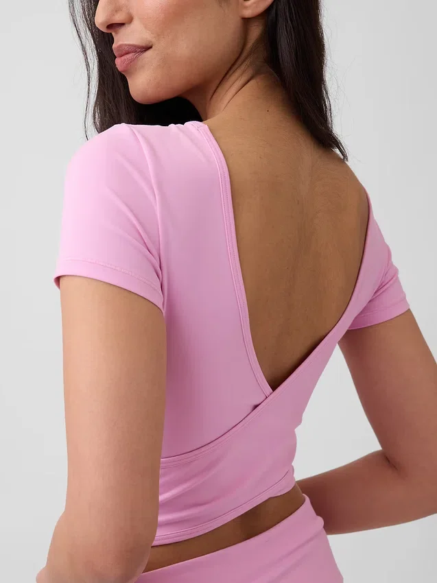 GapFit Smooth Αναστρέψιμο Κροπ Τοπ με Περιτύλιξη