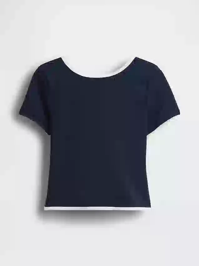 GapFit Smooth Αναστρέψιμο Κροπ Τοπ με Περιτύλιξη