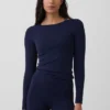 GapFit Smooth T-shirt με λαιμόκοψη τύπου «boatneck»