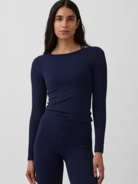 GapFit Smooth T-shirt με λαιμόκοψη τύπου «boatneck»