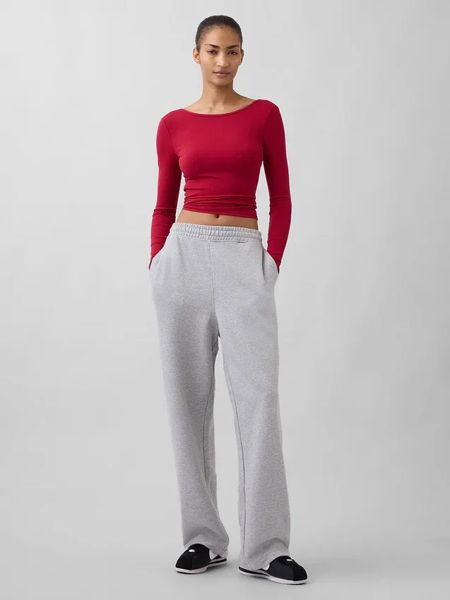 GapFit Smooth T-shirt με λαιμόκοψη τύπου «boatneck»