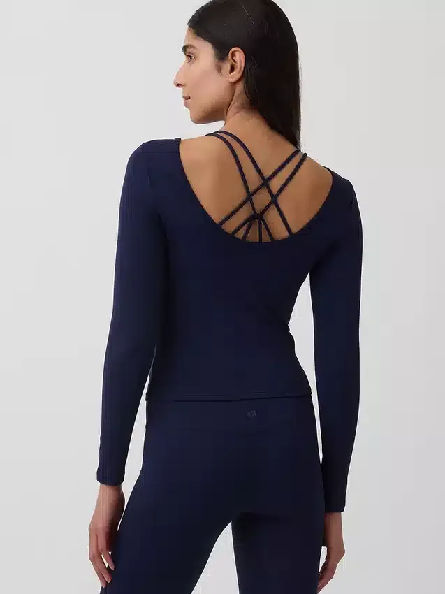 GapFit Smooth T-shirt με λαιμόκοψη τύπου «boatneck»