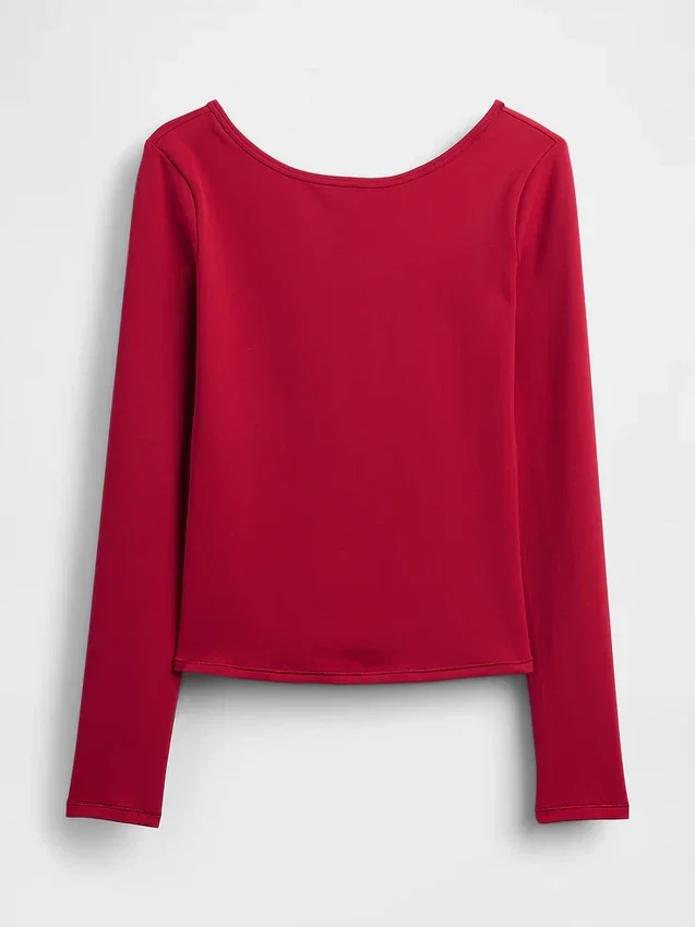 GapFit Smooth T-shirt με λαιμόκοψη τύπου «boatneck»