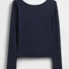 GapFit Smooth T-shirt με λαιμόκοψη τύπου «boatneck»