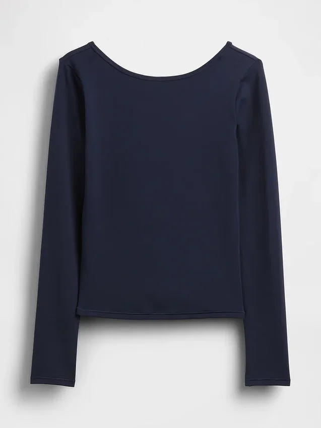 GapFit Smooth T-shirt με λαιμόκοψη τύπου «boatneck»