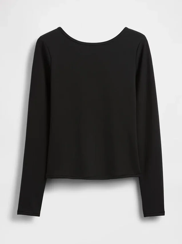 GapFit Smooth T-shirt με λαιμόκοψη τύπου «boatneck»