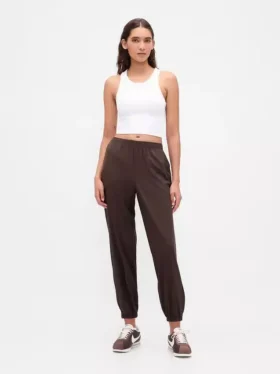 GapFit Tech Joggers με ψηλή μέση και φερμουάρ στο τελείωμα