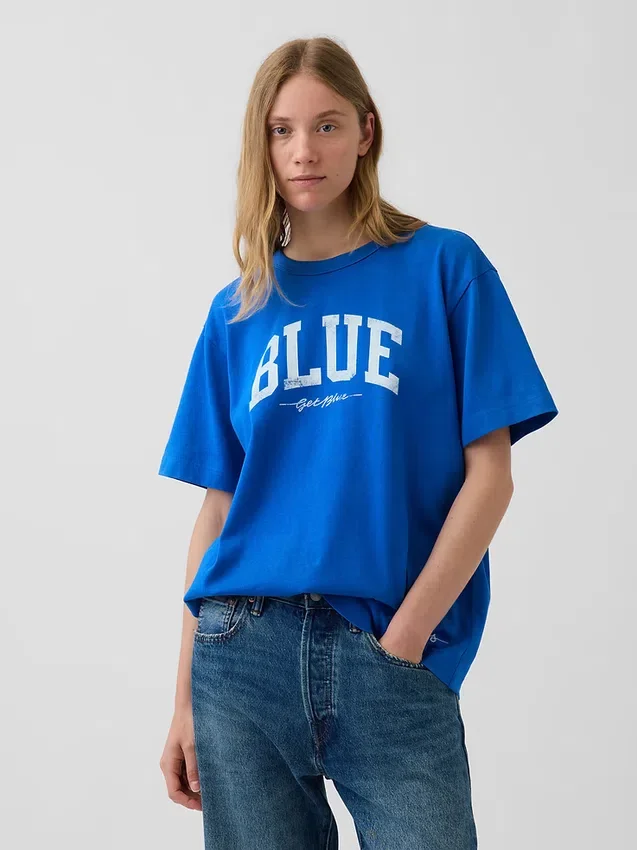 Get Blue Φανελάκι με χαλαρή γραμμή και λογότυπο