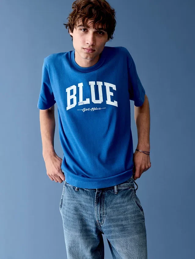 Get Blue Φανελάκι με χαλαρή γραμμή και λογότυπο