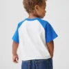 Get Blue T-shirt με μανίκια ραγκλάν για βρέφη & νήπια