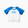 Get Blue T-shirt με μανίκια ραγκλάν για βρέφη & νήπια
