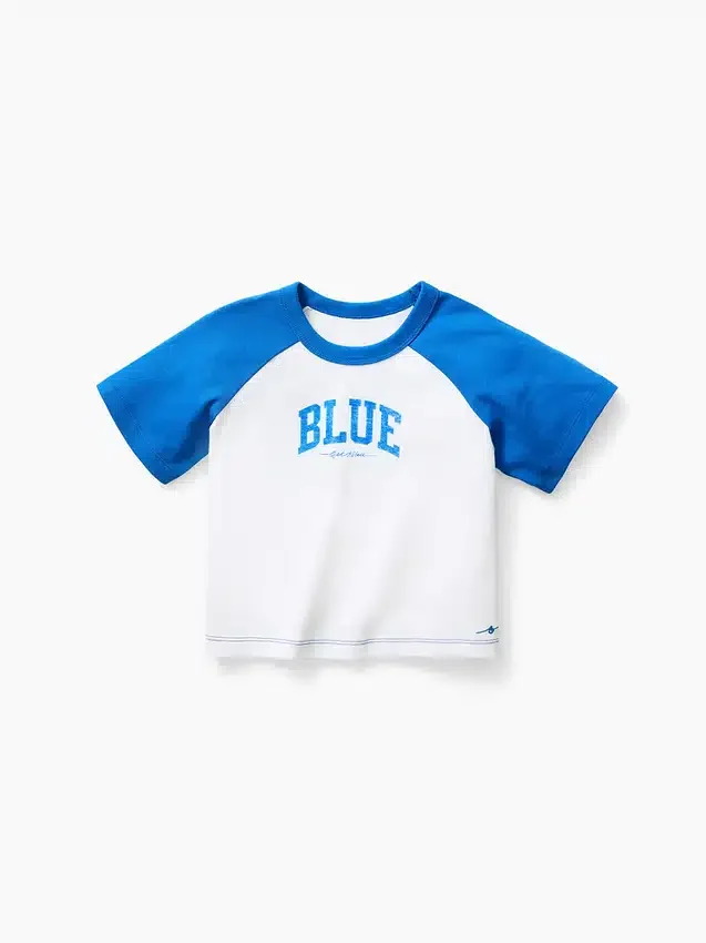 Get Blue T-shirt με μανίκια ραγκλάν για βρέφη & νήπια