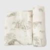 Η κουβέρτα μωρού από μπαμπού «Gilded Bird Safari Toile»