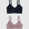 Ingrid and Isabel Basics Μαύρο/Μπεζ Σουτιέν εγκυμοσύνης χωρίς ραφές 2 σε 1 για θηλασμό και άντληση γάλακτος, σετ 2 τεμαχίων