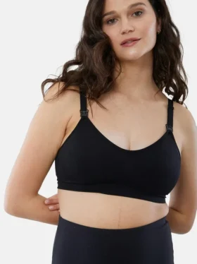 Ingrid and Isabel Basics Μαύρο/Μπεζ Σουτιέν εγκυμοσύνης χωρίς ραφές 2 σε 1 για θηλασμό και άντληση γάλακτος, σετ 2 τεμαχίων