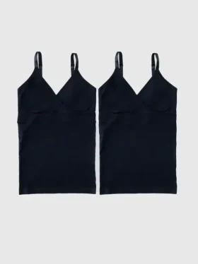 Ingrid and Isabel Basics Σετ 2 χωρίς ραφές καμιζόλες θηλασμού για εγκυμοσύνη με διασταυρούμενο ντεκολτέ