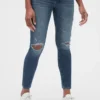 Jeggings εγκυμοσύνης με φθαρμένη εμφάνιση και πλήρες πάνελ