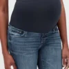 Jeggings εγκυμοσύνης με φθαρμένη εμφάνιση και πλήρες πάνελ