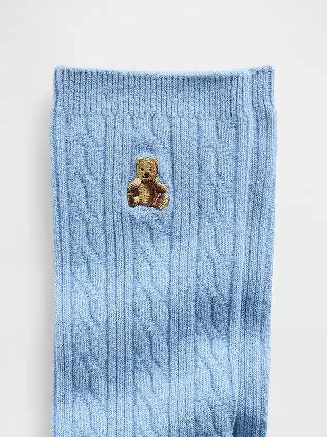 Κάλτσες με πλεκτό μοτίβο «Brannan Bear»