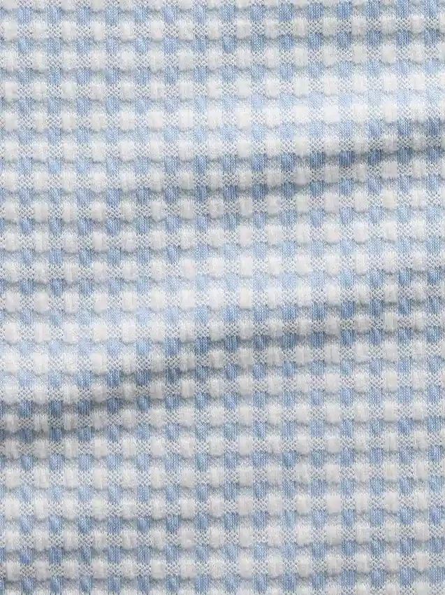 Κανό-τοπ με μοτίβο Gingham Pointelle