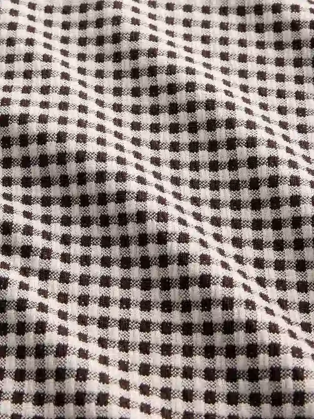 Κανό-τοπ με μοτίβο Gingham Pointelle