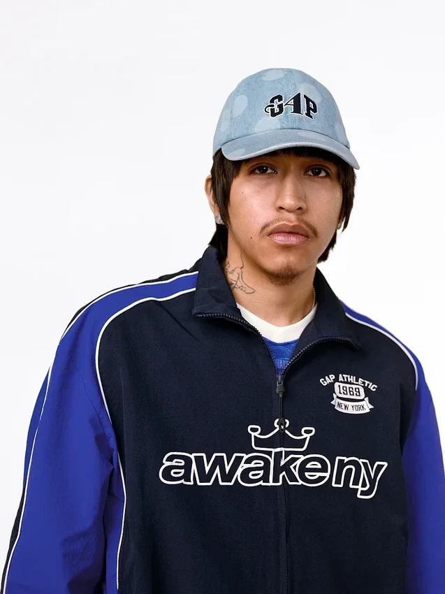 Καπέλο μπέιζμπολ GAP × Awake Ny από τζιν με κουκκίδες