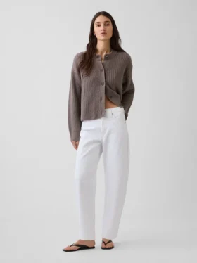 Καρδιγκάν CashSoft σε oversized γραμμή με πλέξη «Shaker-Stitch»