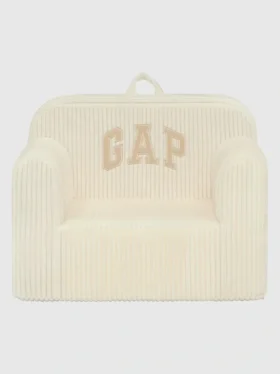 Καρέκλα babyGap από αφρώδες υλικό με λογότυπο και ραβδωτό βελούδο