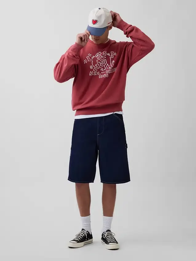 Keith Haring Φούτερ με λογότυπο, βαριάς ποιότητας
