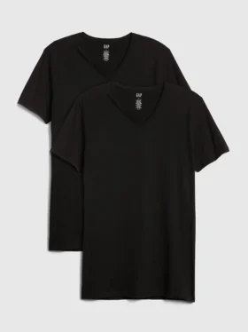 Κλασικό T-shirt με V-neck (σετ 2 τεμαχίων)