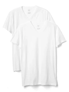 Κλασικό T-shirt με V-neck (σετ 2 τεμαχίων)