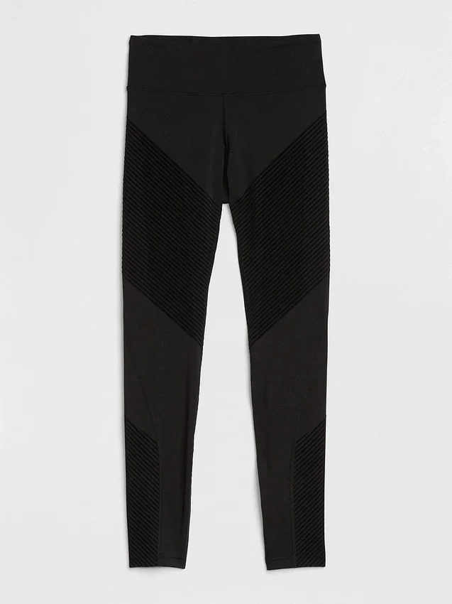 Κολάν GapFit High Rise με υφή ρίγες και συμπίεση Sculpt