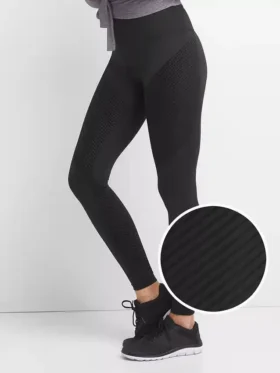 Κολάν GapFit High Rise με υφή ρίγες και συμπίεση Sculpt