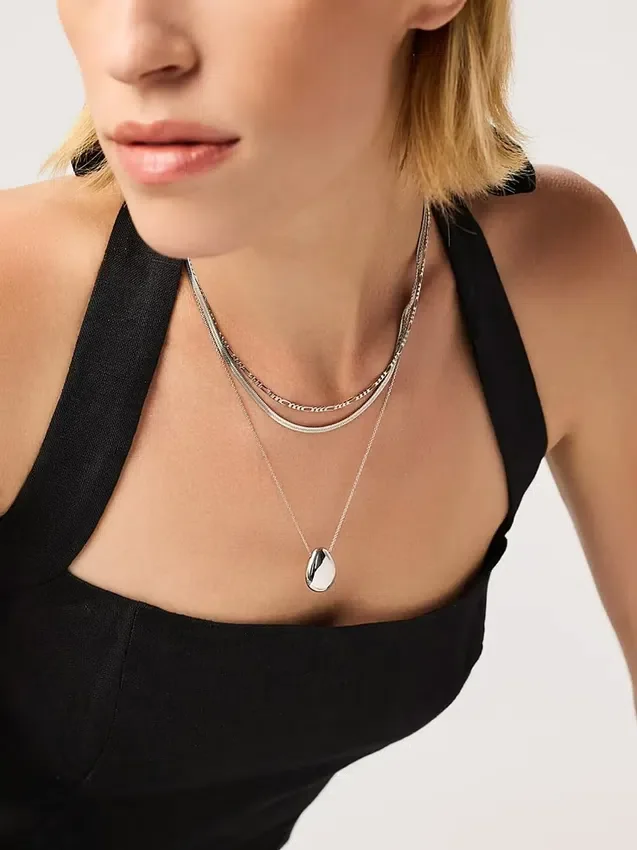 Κολιέ Ana Luisa Silver Mini Pebble