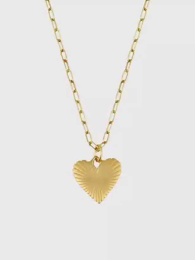 Κολιέ «Small Ribbed Heart of Gold» της Hart