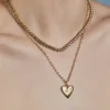 Κολιέ «Small Ribbed Heart of Gold» της Hart