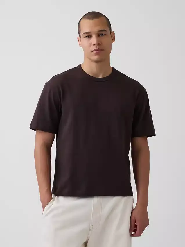 Κοντό βαρέως βάρους T-shirt για ενήλικες