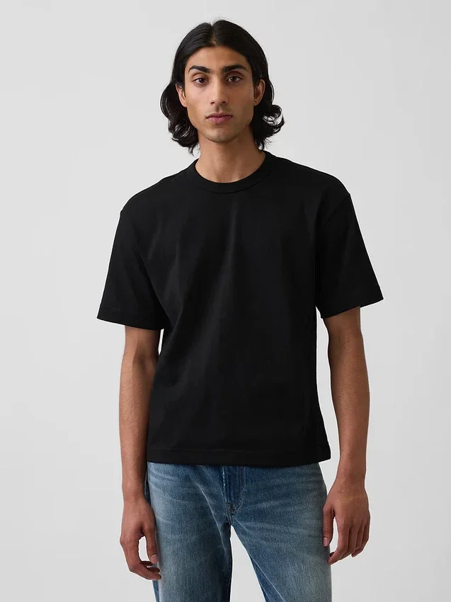Κοντό βαρέως βάρους T-shirt για ενήλικες