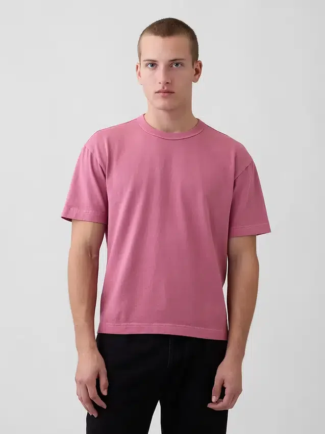 Κοντό βαρέως βάρους T-shirt για ενήλικες
