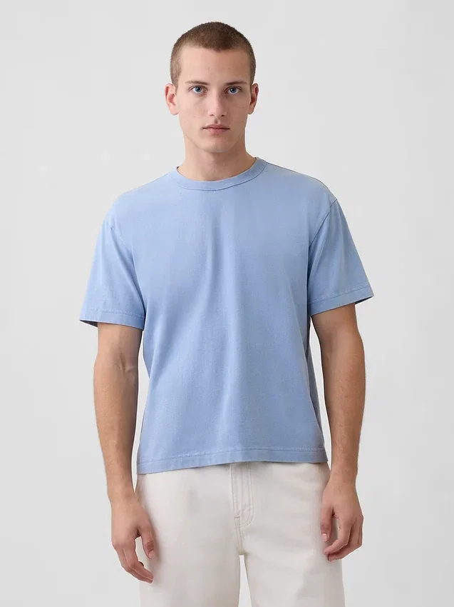 Κοντό βαρέως βάρους T-shirt για ενήλικες