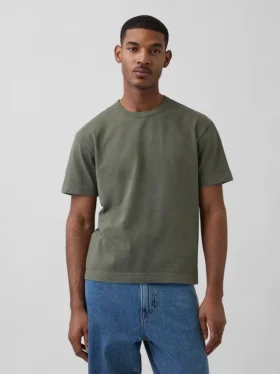 Κοντό βαρέως βάρους T-shirt για ενήλικες