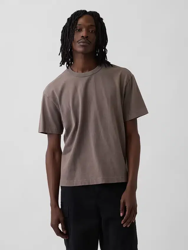 Κοντό βαρέως βάρους T-shirt για ενήλικες