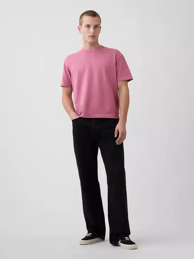Κοντό βαρέως βάρους T-shirt για ενήλικες