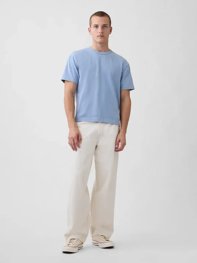 Κοντό βαρέως βάρους T-shirt για ενήλικες